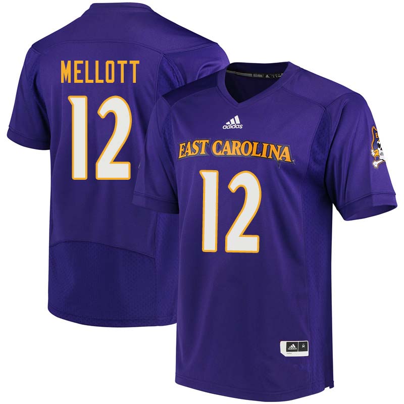 Men #12 Rowe Mellott East Carolina Pirates College Football Jerseys Sale-Purple - Click Image to Close